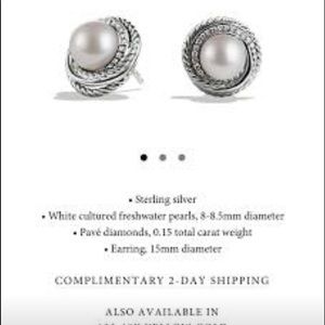 David Yurman pearl earrings